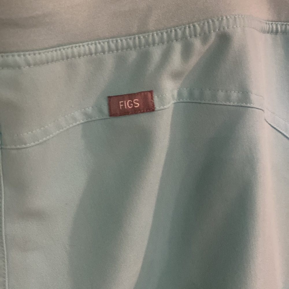 Figs Scrub 4-Pocket Pants, Color: Fresh Aqua Size L - Picture 4 of 10